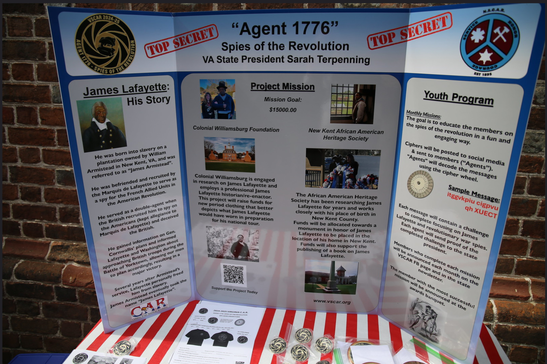 2024-25 Virginia C.A.R. Project display - Spies of the Revolution