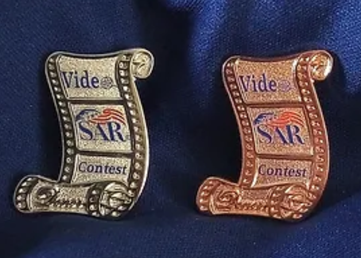 Silver and Bronze SAR Youth Video Contest lapel pins